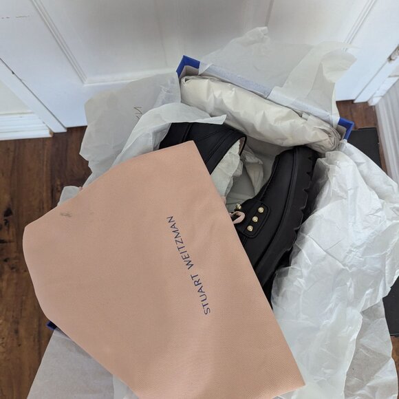 Stuart Weitzman loafers size 8.5 in black - Picture 8 of 13